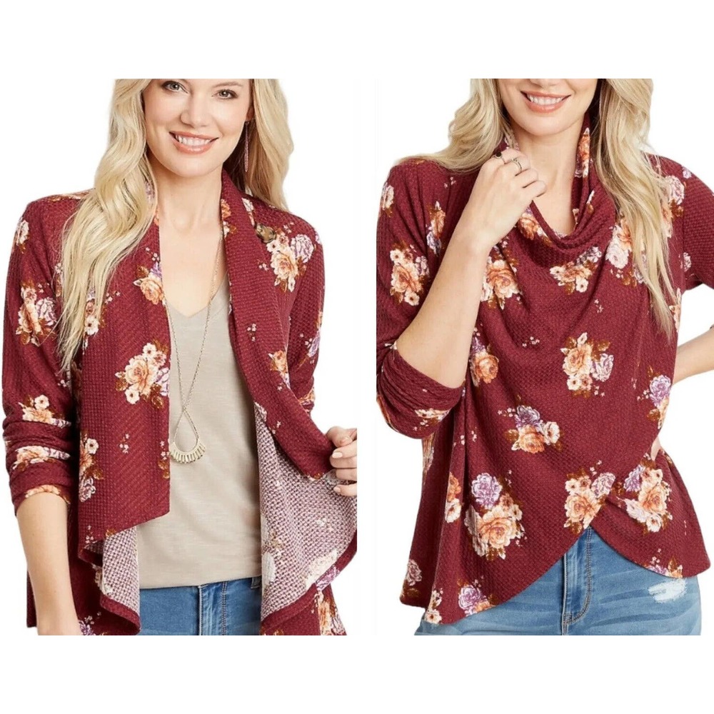 Floral Burgundy Women's Top